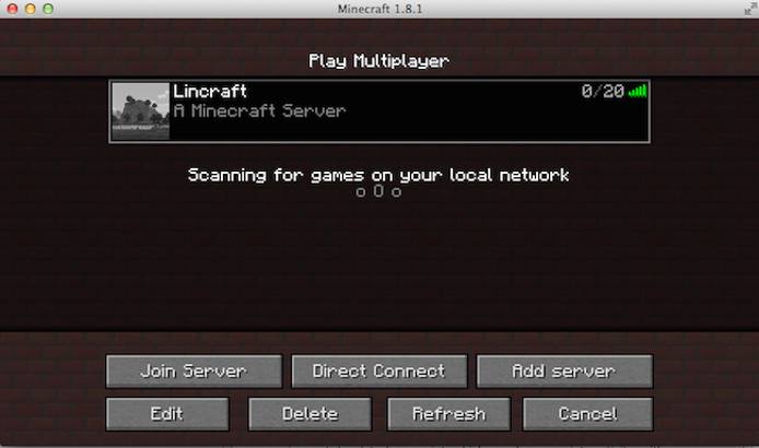 Minecraft Server List.