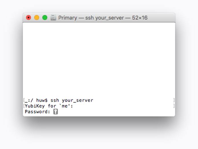 SSH window