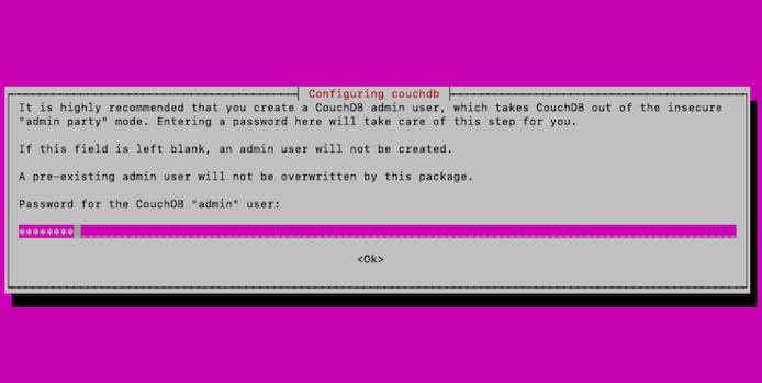 Creating a CouchDB administrator user