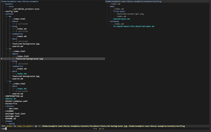 Copying from one panel to another in broot