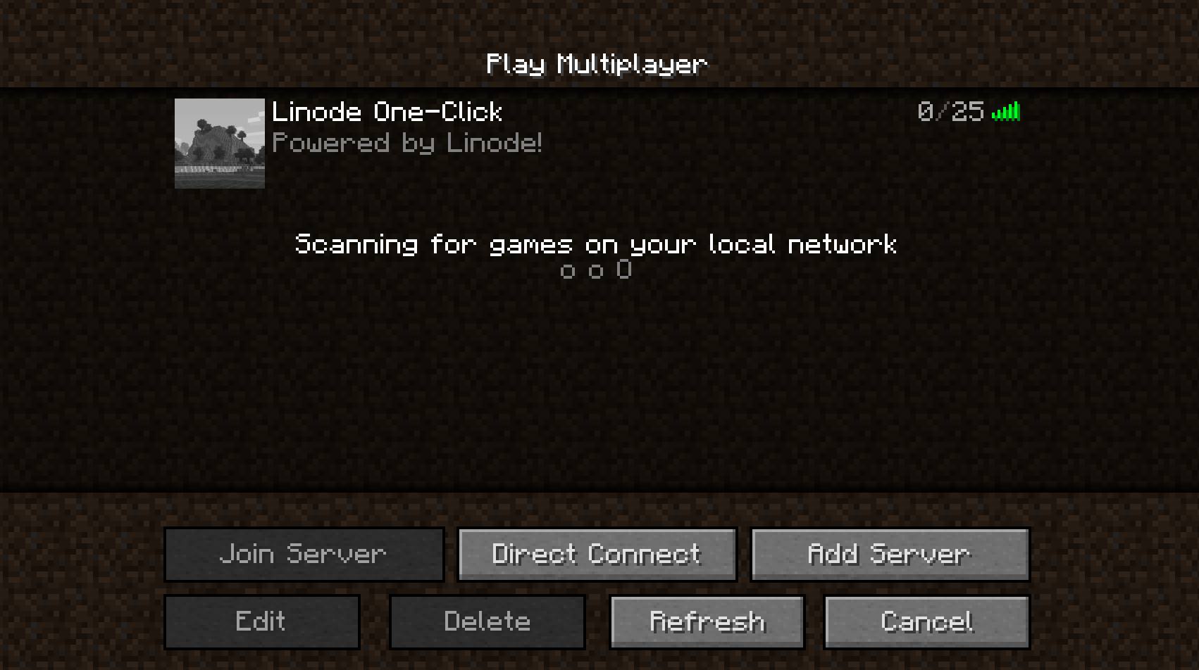 A Minecraft server that is ready to accept connections