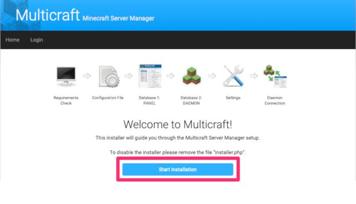 Multicraft Installer.