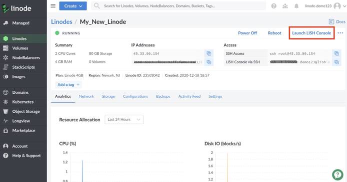 Launch the Lish Console