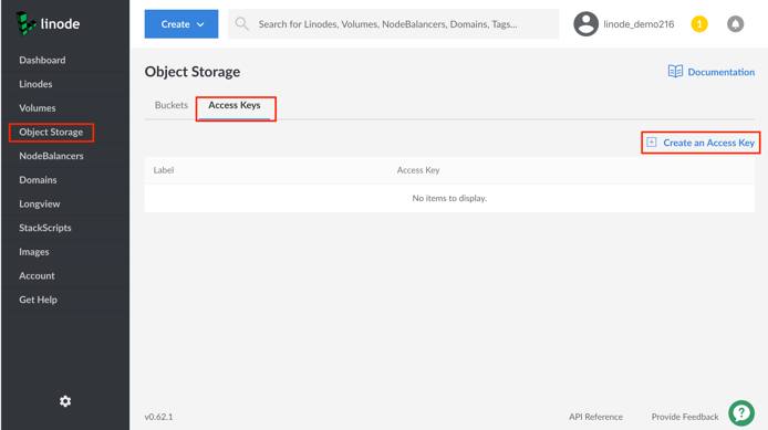 Click the &lsquo;Access Keys&rsquo; tab