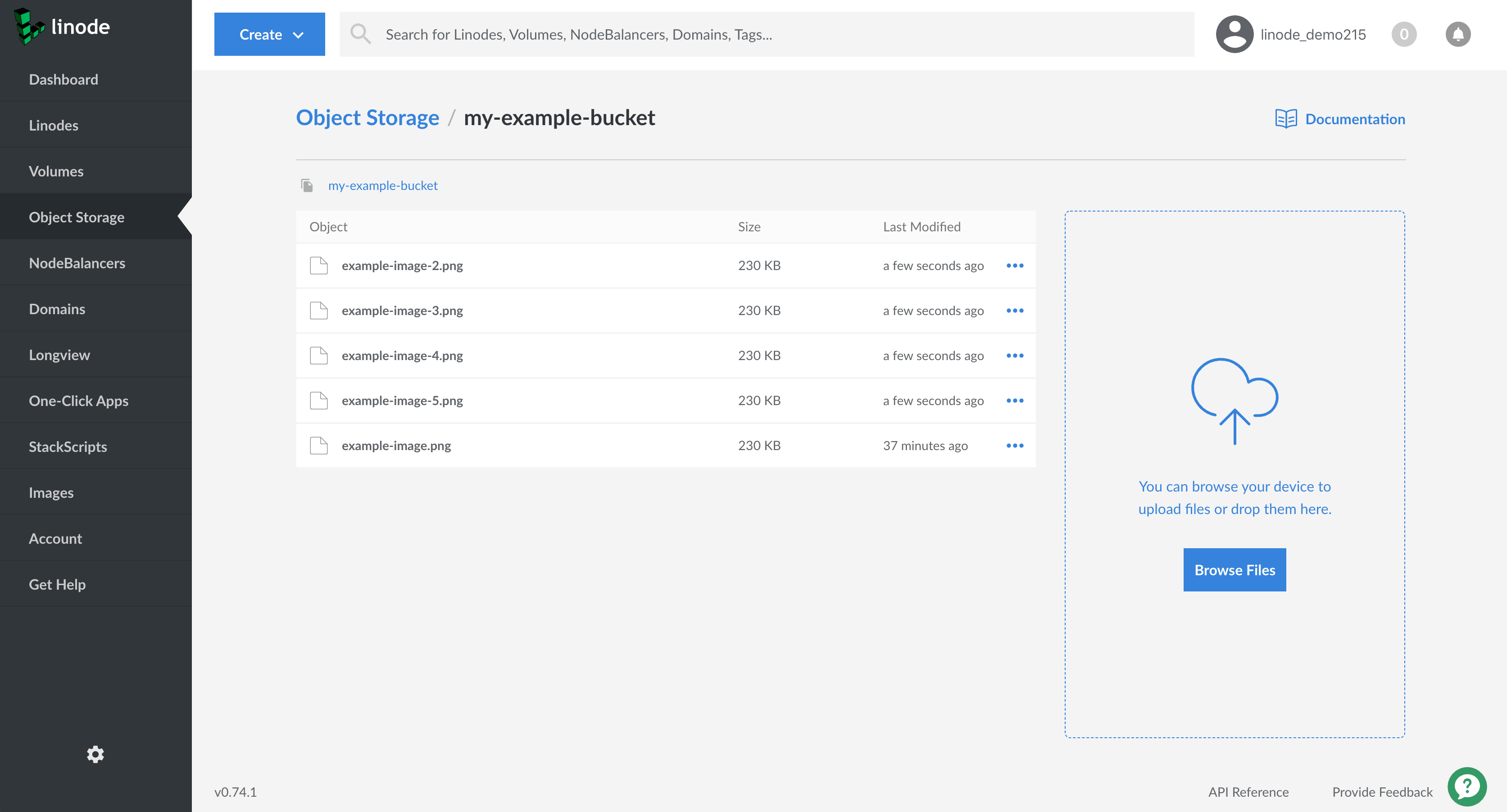 View all of the bucket&rsquo;s objects